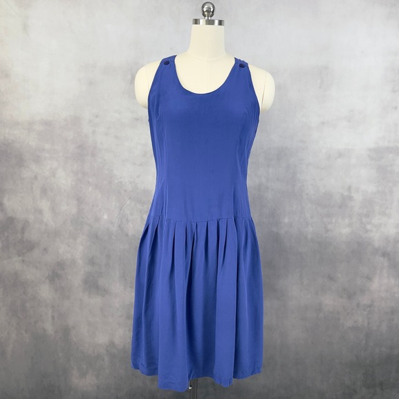 Vtg Argenti Womens Silk Dress Size 12 Pinafore Minimalist Retro 90s Quiet Luxury - Picture 1 of 10
